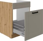 Επιδαπέδιο ντουλάπι Nelor 60 ZL 1S BB-Γκρι σπέσιαλ - Φυσικό - Image 2