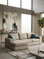 Γωνιακός καναπές Lina plus-Mpez Anoixto-265 x 170 εκ.-Δεξιά - Image 3