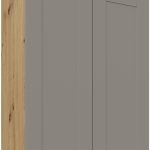 Κρεμαστό ντουλάπι Nelor 80 G 108 2F-Γκρι σπέσιαλ - Φυσικό