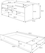Παιδικό Κρεβάτι Belossi-Λευκό-160 x 80-Χωρίς προστατευτικό - Image 3