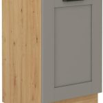 Επιδαπέδιο ντουλάπι νεροχύτη Nelor 50 ZL 1F BB-Γκρι σπέσιαλ - Φυσικό