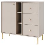 Μπουφές Siera 1F 3S Shelf-Μπεζ