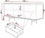 Μπουφές Edison 2D2S -Φυσικό - Image 3