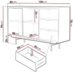 Μπουφές Edison 2D3S-Φυσικό - Image 3