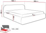 Κρεβάτι Talori Επενδυμένο-Μπεζ-140 x 200 - Image 3