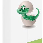 Ντουλάπα Babydreams Cartoon-Prasino- Baby Dino