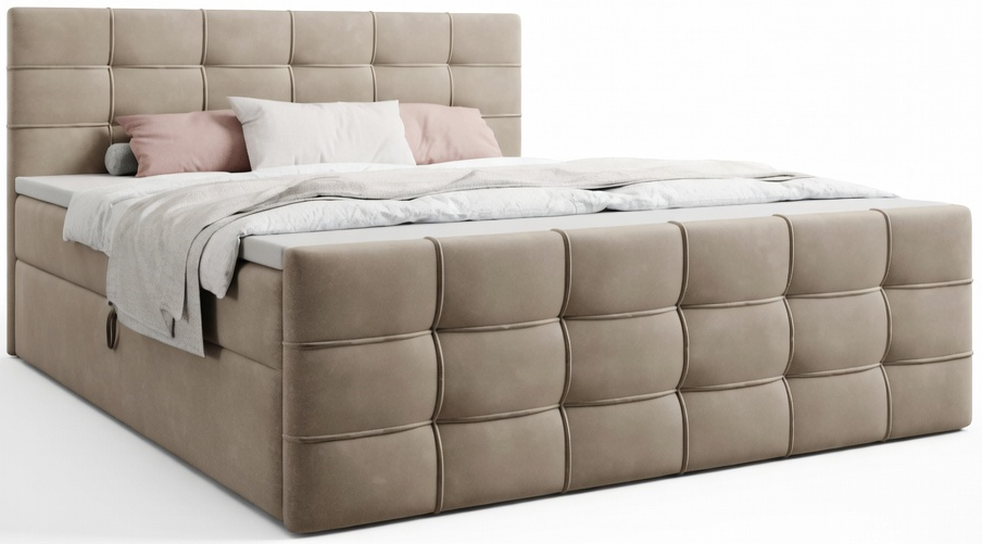 lmz9kqzyez813n3niajpkg0bz2jt Επενδυμένο Κρεβάτι Laverne-Εκρού-200 x 200 - Image 1