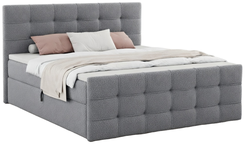 o5vq44ukmh9842e24scnmmamtkxa Επενδυμένο Κρεβάτι Laverne-Γκρι-180 x 200 - Image 1
