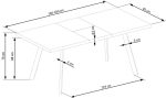 Επεκτεινόμενο τραπέζι Beller-140 x 85 x 76 εκ. - Image 3