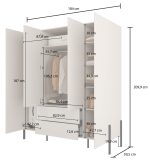 Ντουλάπα Colmano τετράφυλλη - Image 3