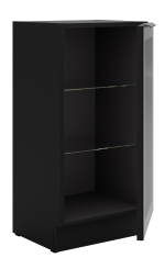 Επιδαπέδια βιτρίνα Universal 40 DW 1F BB-Μαύρο - Image 2