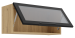 Κρεμαστή βιτρίνα Universal 80 GUS 36 MDF 1F-Φυσικό – Μαύρο - Image 2