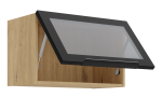 Κρεμαστή βιτρίνα Universal 60 GUS 36 MDF 1F-Φυσικό – Μαύρο - Image 2