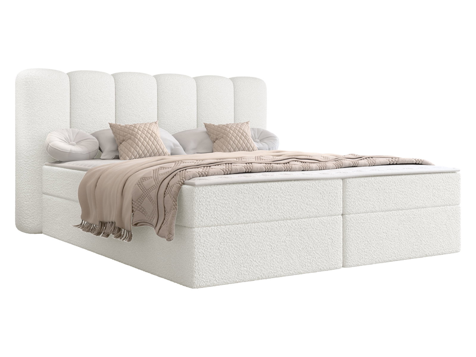 7w0kpkd9cwb9nctspcajotgfs7p9 Επενδυμένο Κρεβάτι Softi I-Κρεμ-180 x 200 - Image 1