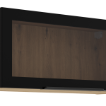 Κρεμαστή βιτρίνα Universal 80 GUS 36 MDF 1F-Φυσικό – Μαύρο