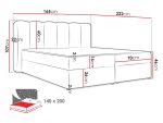 Επενδυμένο Κρεβάτι Softi I-Μπεζ-140 x 200 - Image 4