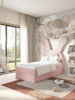 Επενδυμένο κρεβάτι Bunny Light-Roz-Deksia - Image 7