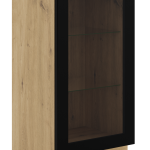 Επιδαπέδια βιτρίνα Universal 40 DW 1F BB-Φυσικό – Μαύρο