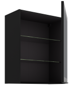 Κρεμαστή βιτρίνα Universal 60 GS 72 1F-Μαύρο - Image 2