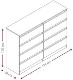 Συρταριέρα Juniper 8S-Leuko - Image 3