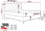 Επενδυμένο κρεβάτι Letra-Mpez-140 x 200 - Image 4