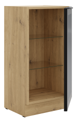 Επιδαπέδια βιτρίνα Universal 40 DW 1F BB-Φυσικό – Μαύρο - Image 2