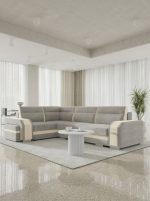 Γωνιακός Καναπές Assan-Μπεζ - Γκρι-Αριστερή - Image 2
