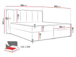 Επενδυμένο Κρεβάτι Softi I-Κρεμ-160 x 200 - Image 3