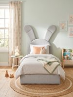 Επενδυμένο κρεβάτι Bunny Light-Gkri-Aristera - Image 7