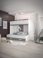 Πολυλειτουργικό κρεβάτι Party XVII-Leuko-Gkri - Image 5