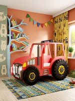 Κρεβάτι παιδικό Tractor-Kokkino - Image 8