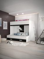Πολυλειτουργικό κρεβάτι Party XVII-Leuko-Mauro - Image 5