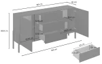 Μπουφές Plum 2D3D-Μαύρο - Image 3