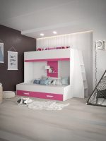 Πολυλειτουργικό κρεβάτι Party XVII-Leuko-Roz - Image 5