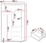 Γκαρνταρόμπα Gesita 2D3S-Mpez - Image 3