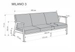 Καναπές Mila τριθέσιος-Prasino - Image 3
