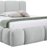 Επενδυμένο Κρεβάτι Bianco-Γκρι Ανοιχτό-160 x 200
