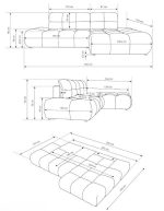 Γωνιακός καναπές Elenor-Μπλε-Δεξιά - Image 3