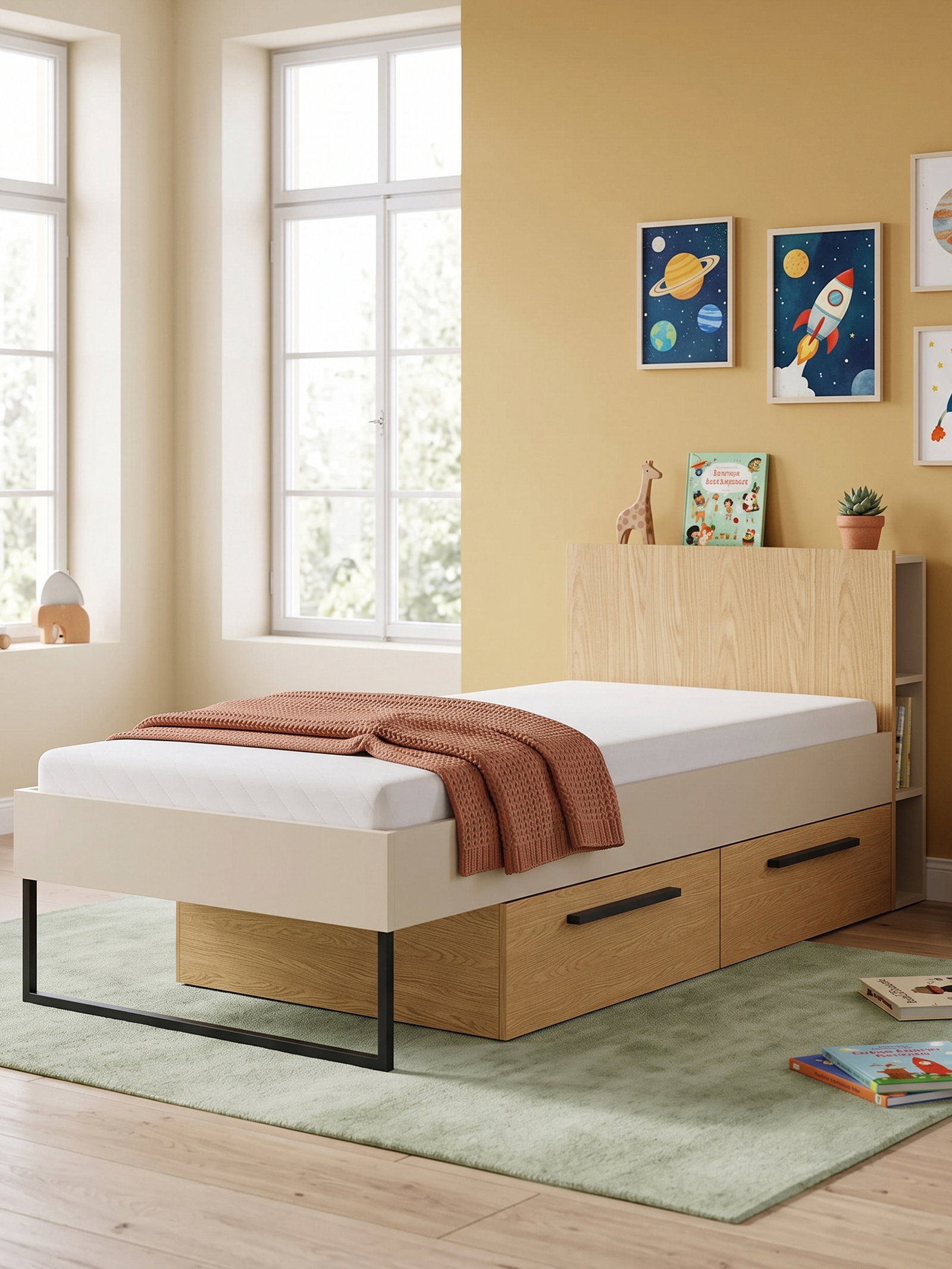 2hwki3g43x66li3vzz52wc2atu8s Παιδικό Κρεβάτι Lorin 11-Φυσικό – Κασμίρ - Image 1