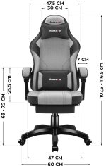 Καρέκλα Gaming Force 3.7 – Γκρί - Image 3