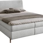Επενδυμένο Κρεβάτι Evia-Γκρι Ανοιχτό-180 x 200