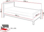 Kρεβάτι Story-Μπεζ-120 x 200 - Image 3