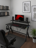 Γραφείο Gaming Hero 1.9 RGB – Μαύρο - Image 2