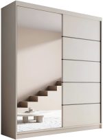 Ντουλάπα Shelvia 180 συρόμενη -Cashmere - Image 6