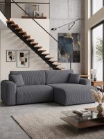 Γωνιακός καναπές Floryn-Ανθρακί - Image 6