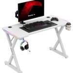 Γραφείο Gaming Hero 2.3 RGB – Λευκό